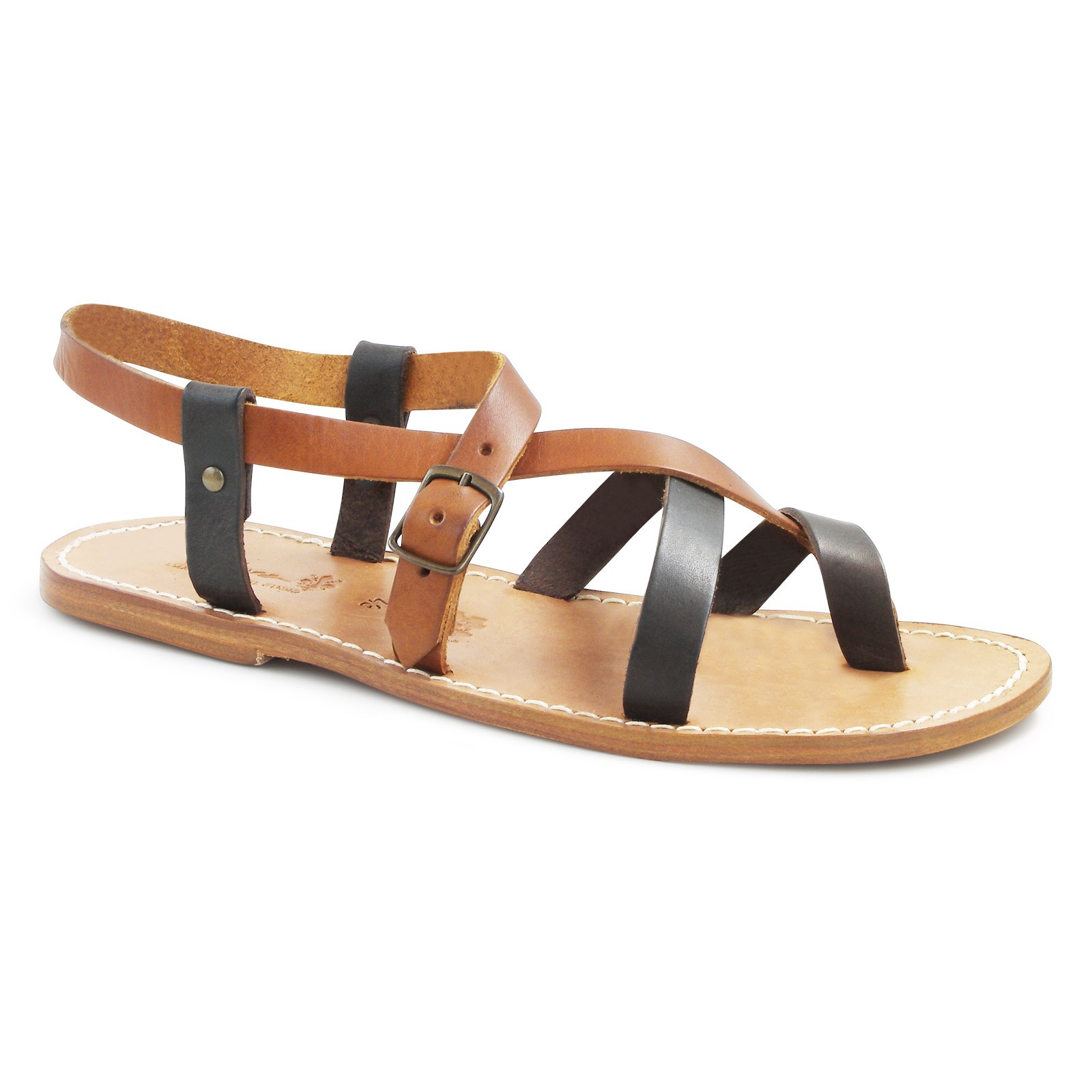 Zweifarbige Mönchs-Sandalen für Männer