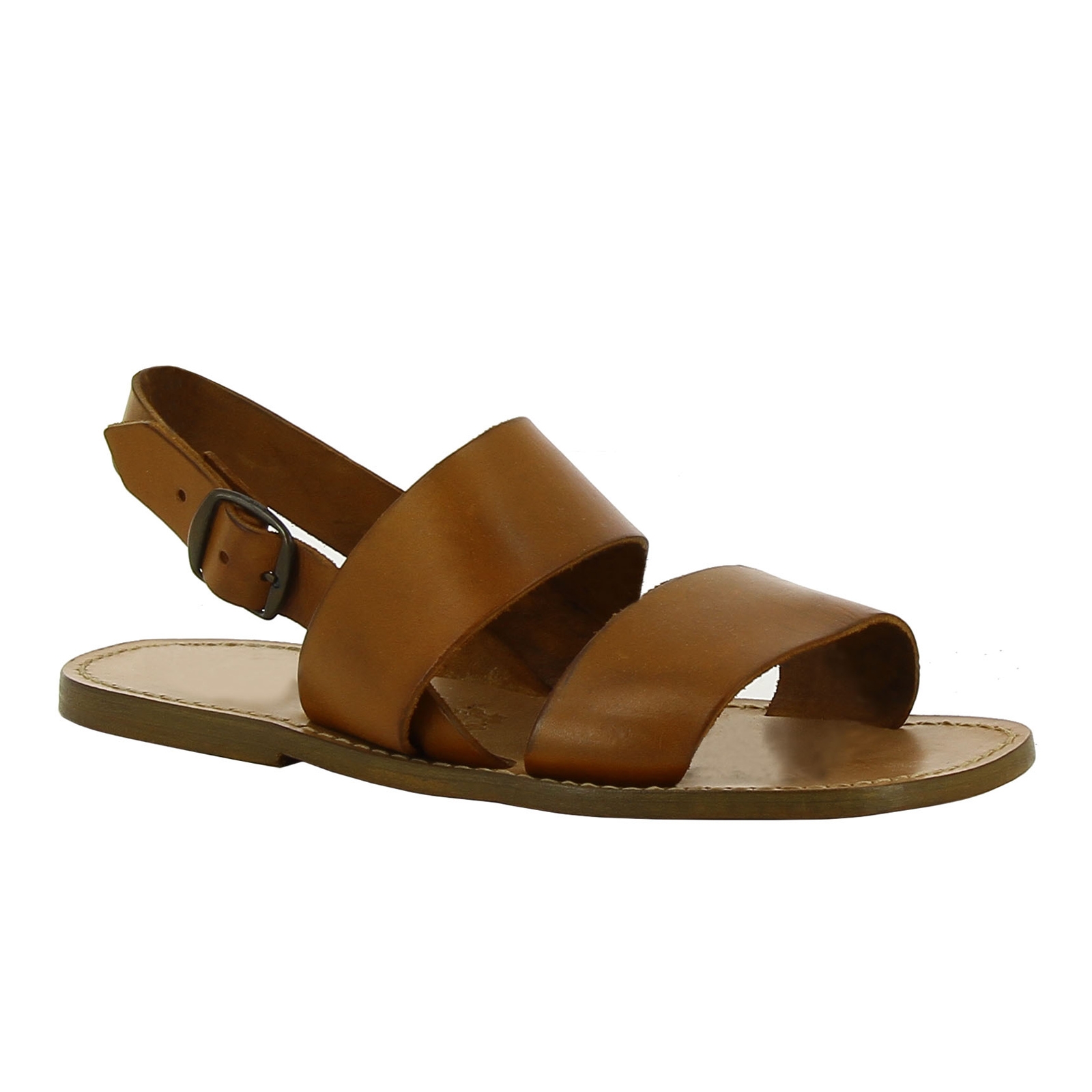 Sandalias Franciscanas de cuero Marrón claro para hombres