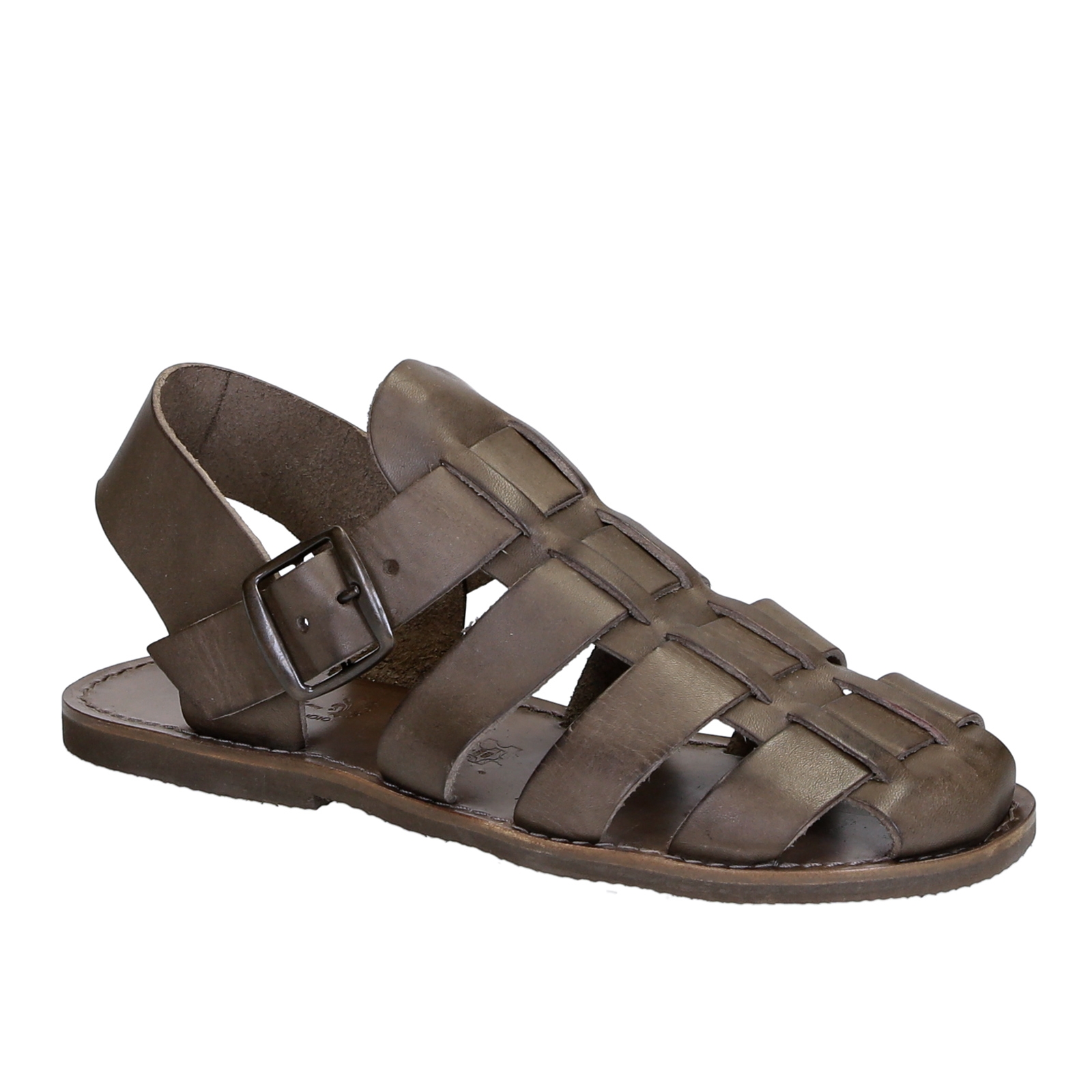 Sandales franciscaines en cuir boue artisanales pour homme