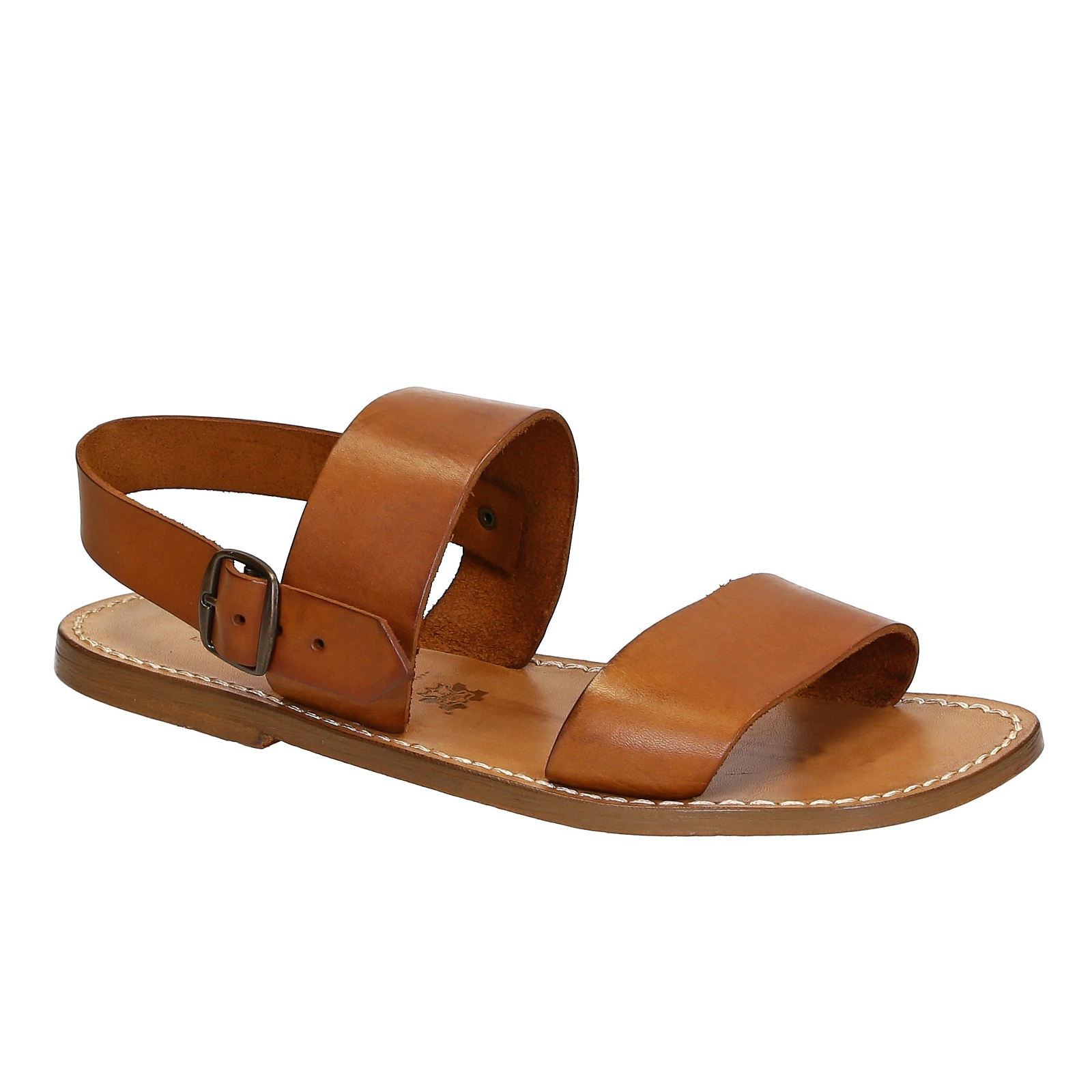 Herren-Sandalen aus Leder im Vintage-Look in Italien von Hand gefertigt