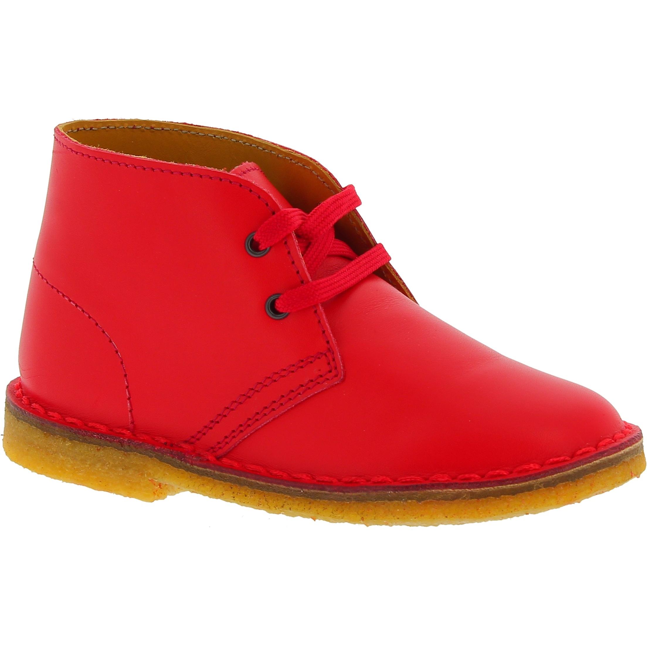 Bottines enfant en cuir fuchsia fait main en Italie