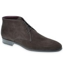 Bottines pour homme en daim marron foncé Fratelli Borgioli - Fabrication artisanale Made in Italy