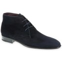 Bottines pour homme en daim bleu foncé Fratelli Borgioli