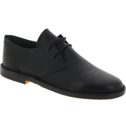 Men's black leather low top shoes handmade in Italy