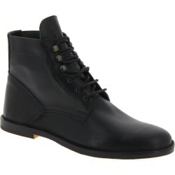 Women's black leather ankle boots handmade in Italy